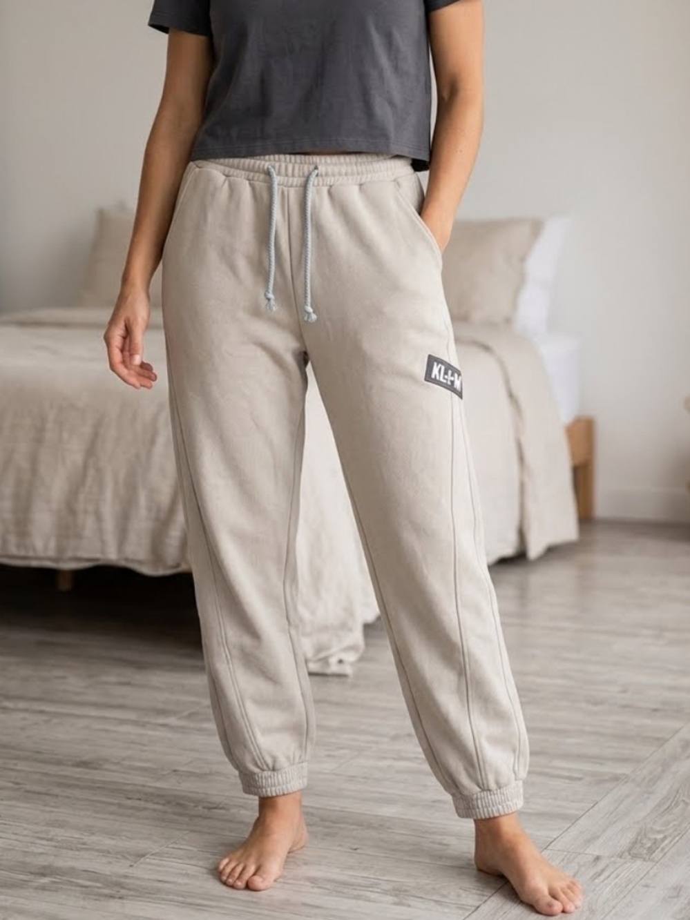 ICEBERG Light Grey Joggers Sweatpants Lounge Pants Large NWOT